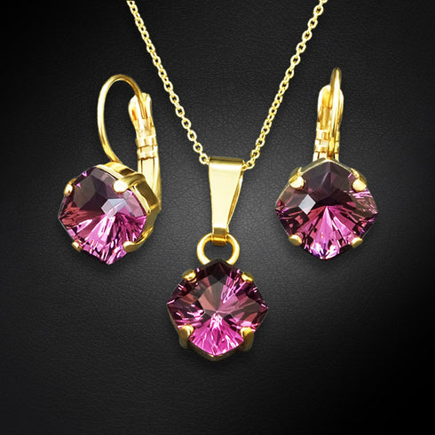 Комплект "Mistika (Amethyst)" с кристаллами Swarovski™